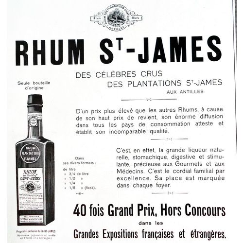 1930s St James RHUM orig Ad Advertisement Art Deco Print Bar Hotel Home Decor