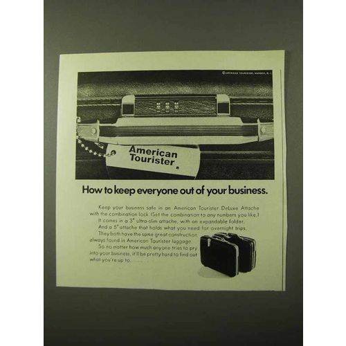 1971 American Tourister DeLuxe Attache Ad - Keep Out