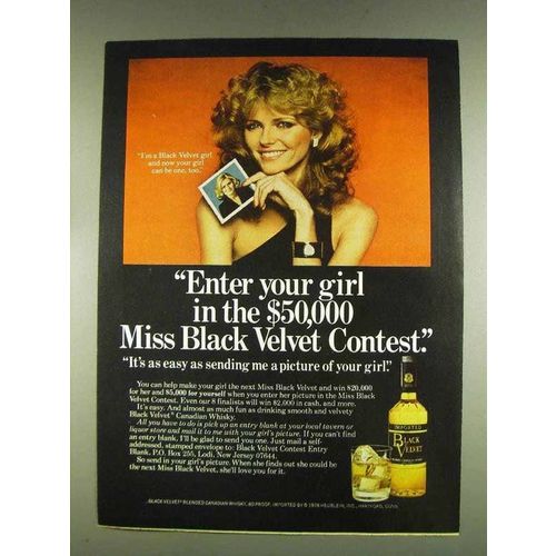 1978 Black Velvet Whisky Ad - Enter Your Girl