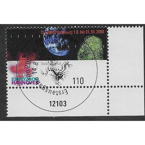 GER 2000 110pf 'EXPO 2000' (CORNER MARGIN) FINE USED (EBID59-437)