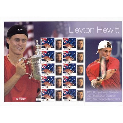 2001 Australia Post Special Events Sheetlet - A Tribute to Lleyton Hewitt-VFMNH