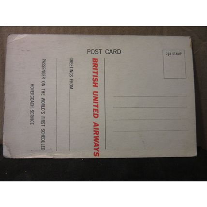 WORLD'S FIRST HOVERCOACH, RHYL to WALLASEY, Flintshire unused postcard 1962 =