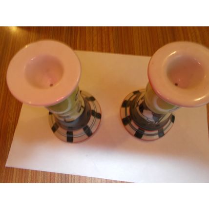 CANDLE HOLDERS CERAMIC FARM YARD THEME (10/01) # #