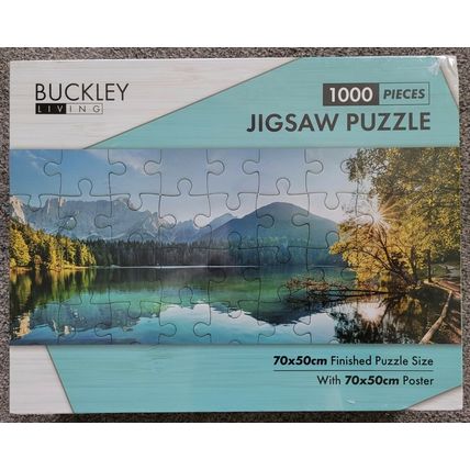 1000 piece jigsaw puzzle. Fusine Lake, Tarvisio, Italy. New, sealed