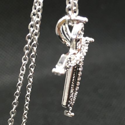 Necklace Petite Cross 925 Sterling Blue Crystals #306 USA Seller