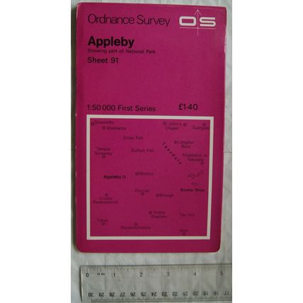 1976 OS first series map sheet 91 Appleby