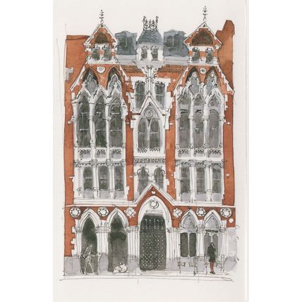 Eastcheap Old Vinegar Warehouse Victorian Facade London Postcard