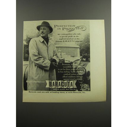 1953 Baracuta Raincoat Advertisement - Perfect in protection