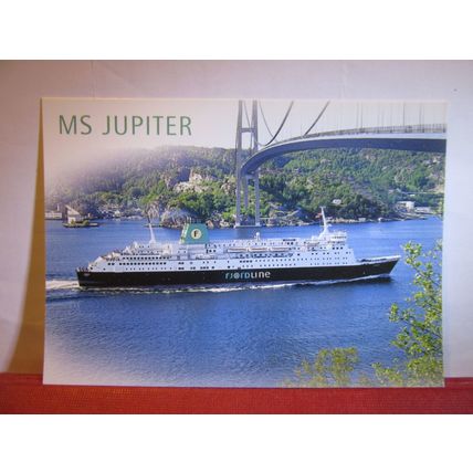 M.S. "JUPITER". CRUISE SHIP, FJORDLINE unused postcard dated 2002 #