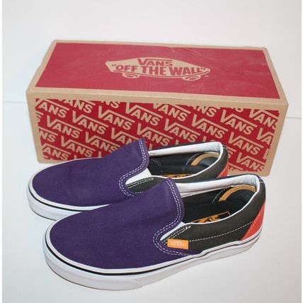 Vans Womens Shoes Size 6 Mens 4.5 Classic Slip On Shoes Purple White w Box