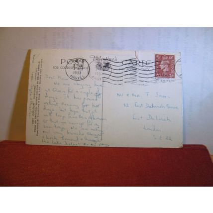 MOUNTAIN INDICATOR, PULPIT HILL, OBAN .. used postcard by Valentine 1953 pm =