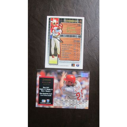 Four (4) John Kruk Baseball Cards (See Pictures and Descriptions Below)