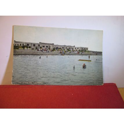 THE BATHING POOL, CLEETHORPES, Lincolnshire used antique postcard 1926 pm =