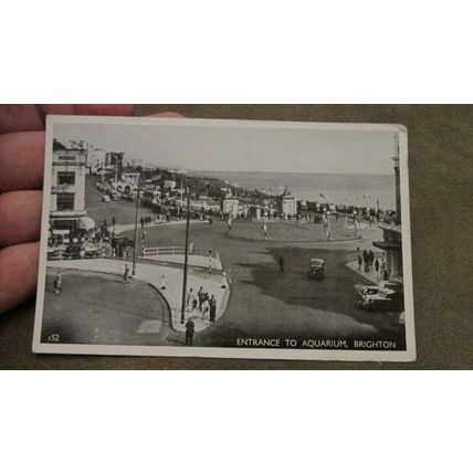1930s Postcard - Aquarium Entrance - Brighton, Sussex