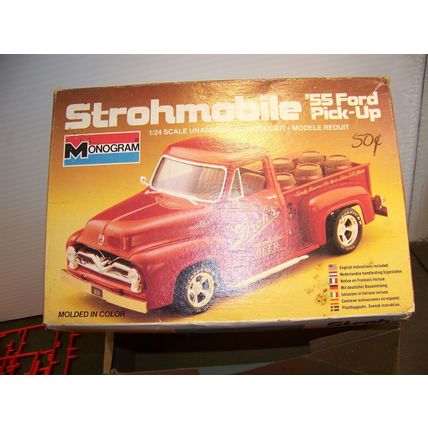 Monogram Stroh's Beer Strohmobile '55 Ford Pickup 1/24 scale Model Assembled