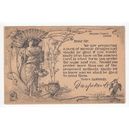 1902 Diespeker & Co Advertising Postcard 57-60 Holborn Viaduct London