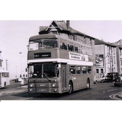 Black & White Photograph of Ribble Motor Services Ltd. - GBV 122N