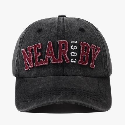 Hat women's sunblock hat retro cotton cap men's letter soft top baseball cap