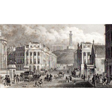 WATERLOO PLACE EDINBURGH 1829 Thomas Hosmer Shepherd ANTIQUE ENGRAVING