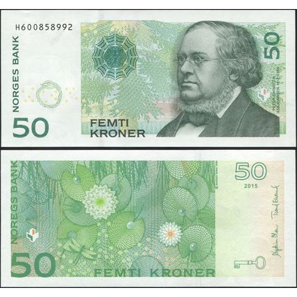 Norway. Banknote 50 kronor. 2015. Unc. Paper. Cat# P.46NL