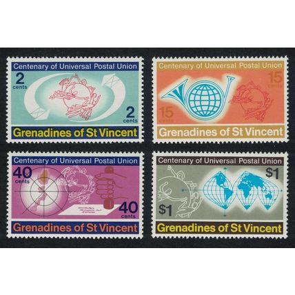 St. Vincent Gren Centenary of UPU 4v 1974 MNH SG#26-29