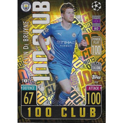 Match Attax UCL/UEL/UECL 2021-22: 100 Club (UK Version), Man. City - De Bruyne