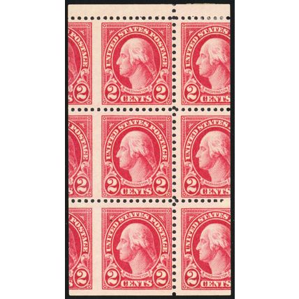634D, Mint NH 2¢ - HUGE Miscut Error Booklet Pane - Stuart Katz