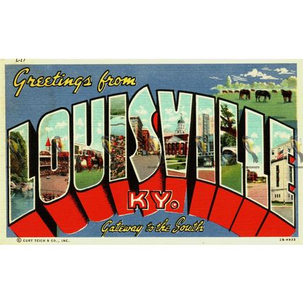 Greetings From Louisiana, USA, Art Colortone Readmore News Postcard, 1940/50s