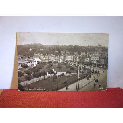THE GARDENS. ROTHESAY, ISLE OF BUTE, used antique postcard J S Dougall 1925 pm =