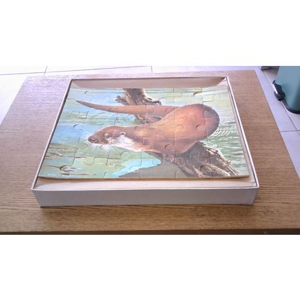 OTTER Wooden Jigsaw Puzzle (30 Large Pieces) Castile Games VINTAGE