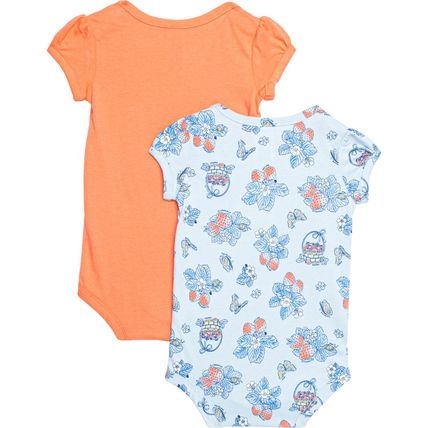 Carhartt Infant Girls Strawberry Print Baby Bodysuits - 2-Pack, Short Sleeve