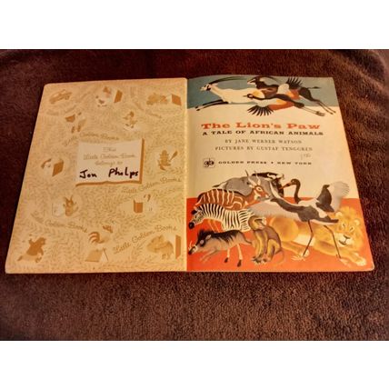 Little Golden Book The Lion's Paw B Edition By Jane Werner Watson VG/FN 5.0 1971