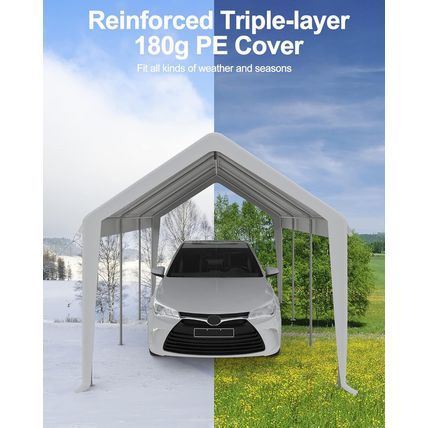DEXSO 13'X20' Heavy Duty Carport Canopy, Portable Garage with Reinforced Frame,