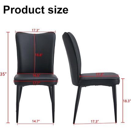 Modern Dining Chairs Set of 6,6 Pieces Chairs Set,Thickened Padded Upholstered S