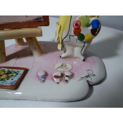 Lino Zampiva -Vintage Italian Figurine- Artist with Painted Pictures