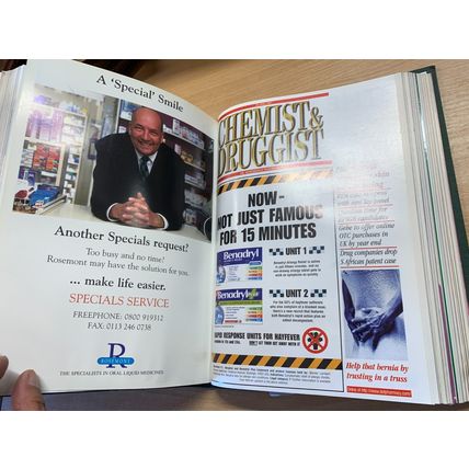 APOTHECARY "CHEMIST & D" PHARMACY BOUND MAGS JAN TO JUNE 2001 3.2kg BOOK (EV4)