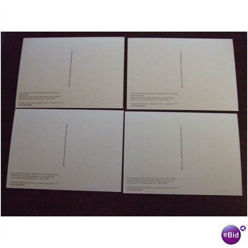 1989 GB Anniversaries PHQ 117 mint set of 4 cards Globe Ballot Paper Posthorn
