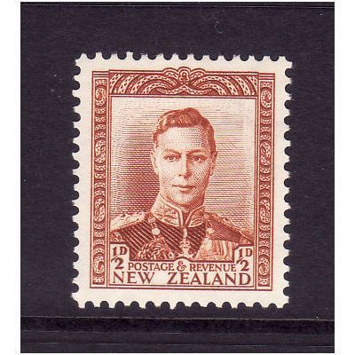 NEW ZEALAND 1941 GEORGE VI 1/2d ORANGE BROWN SG604 U/M MINT
