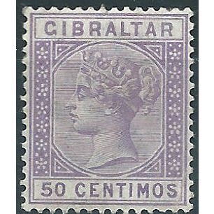 Gibraltar 1889 SG28 50c Bright-Lilac Mounted Mint .. ..
