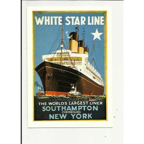 White Star Line SOUTHAMPTON - NEW YORK Advertising Postcard by Mumbles (MRP/210)