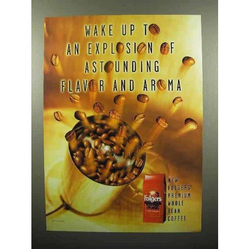 1999 Folgers Premium Whole Bean Coffee Ad