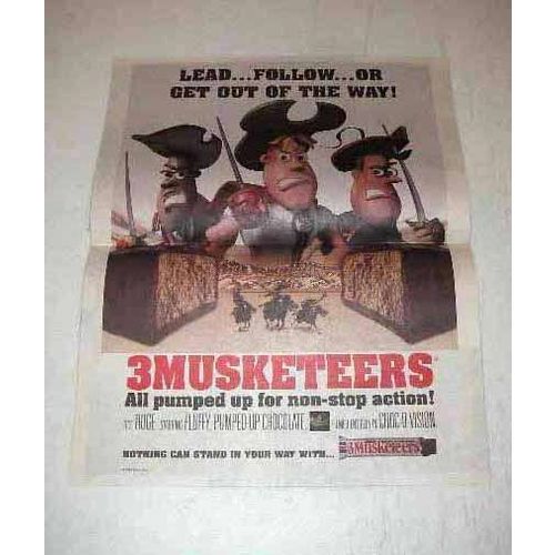 1999 3 Musketeers Candy Bar Ad - Get Out of the Way
