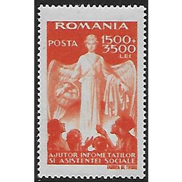 Mi 1021: 1500 L. + 3500 L. red-orange Social Relief Fund.
