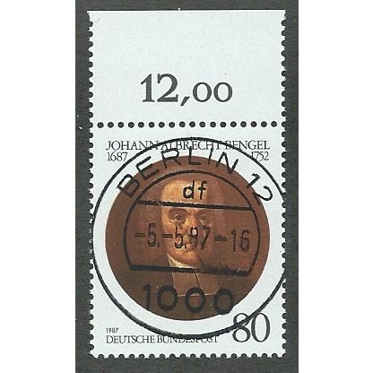 GER 1987 80pf 'JOHANN ALBRECHT BENGEL' FINE USED (EBID49-431)