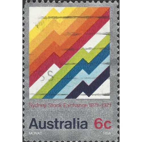 AUSTRALIA, Sydney Stock Exchange, grey 1971, 6c, #2