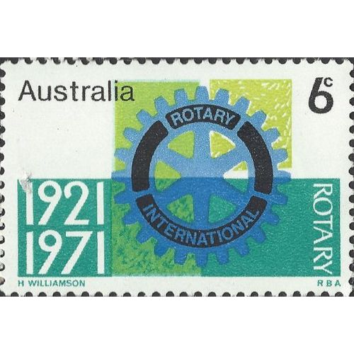 AUSTRALIA, Rotary International, 50 years, green 1971, 6c