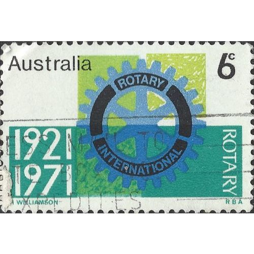 AUSTRALIA, Rotary International, 50 years, green 1971, 6c, #2
