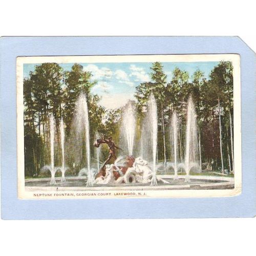 New Jersey Lakewood Neptune Fountain Georgian Court College~2271