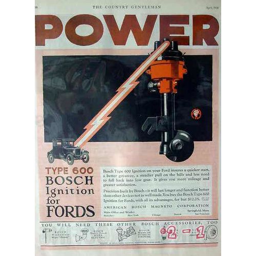 AMERICAN BOSCH MAGNETO CORP 1926 power 600 Ford ignition vintage ad