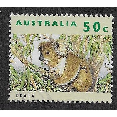 AUS 1992 50c 'WILDLIFE (1ST SERIES) -KOALA' FINE USED (EBID68-744)